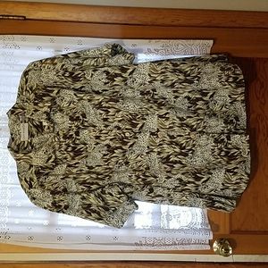 CST STUDIO size 3X women's button up leopard print shirt. NWT